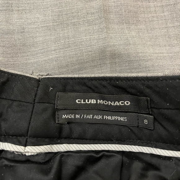 Club Monaco Suit Pants Size 8 Work Office Workwear Officewear Gray Grey Wool - Picture 7 of 11